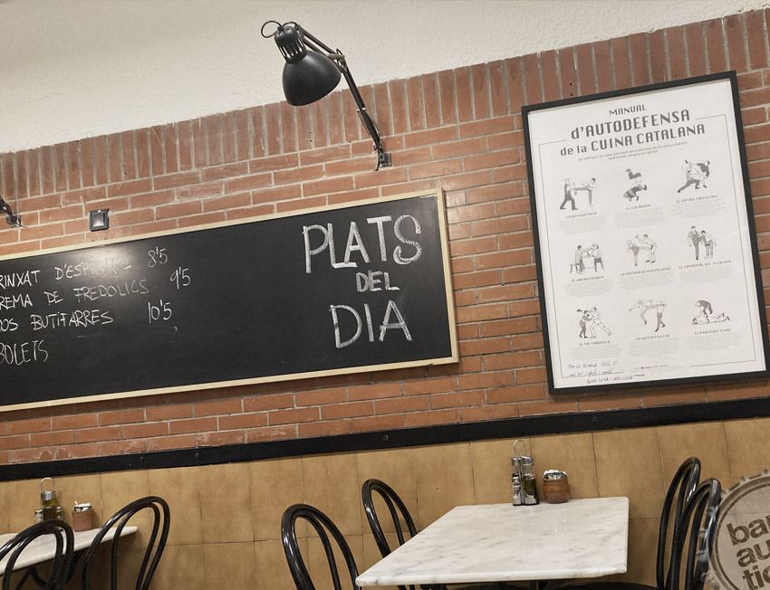 Pizarra de platos del día